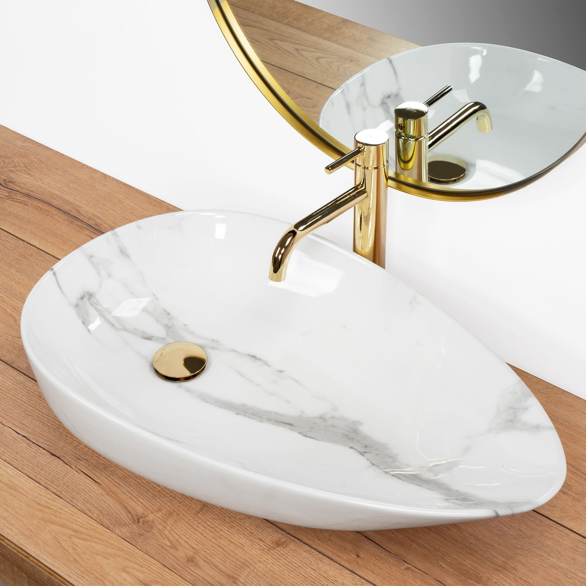 Lavoar pentru blat Rea Greta 65 Bianco Shiny 6