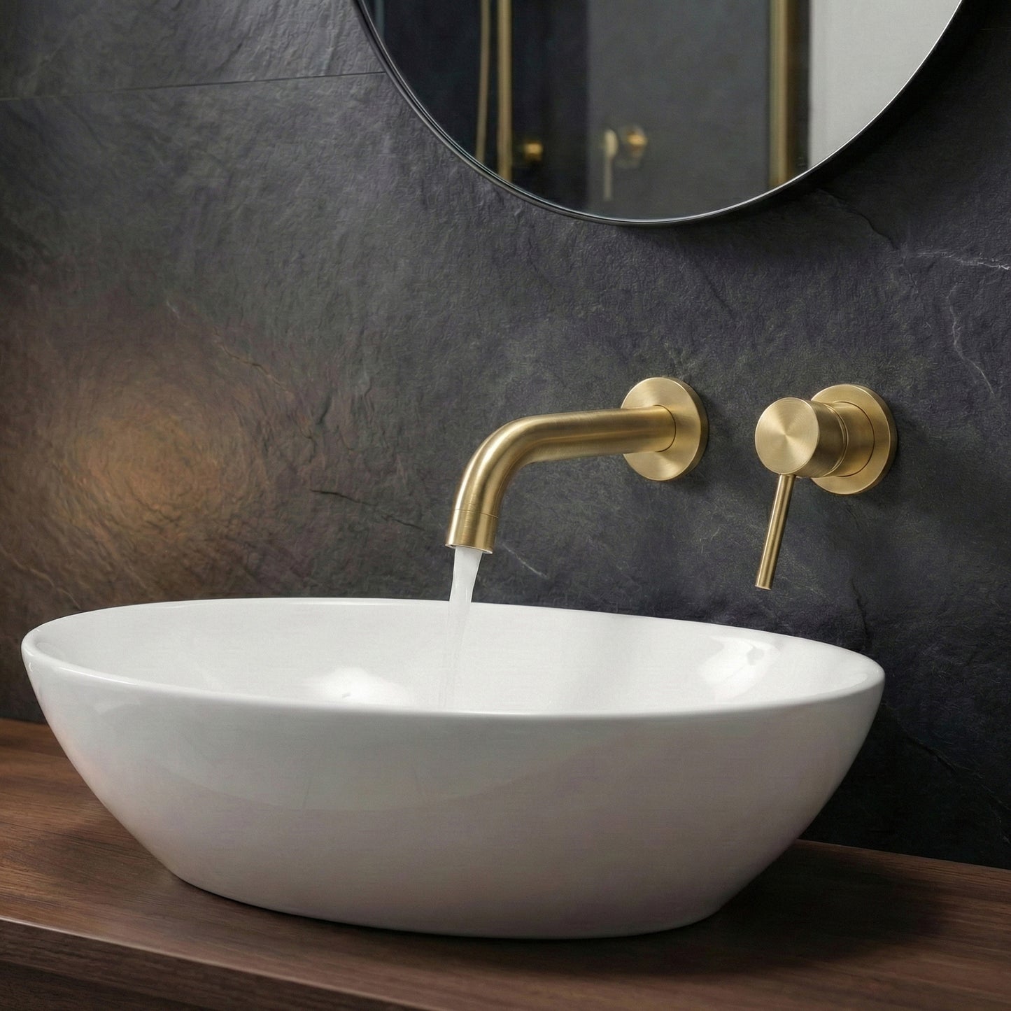 Pipă pentru baterie încastrată Rea Lungo 20 cm Matt Gold  3