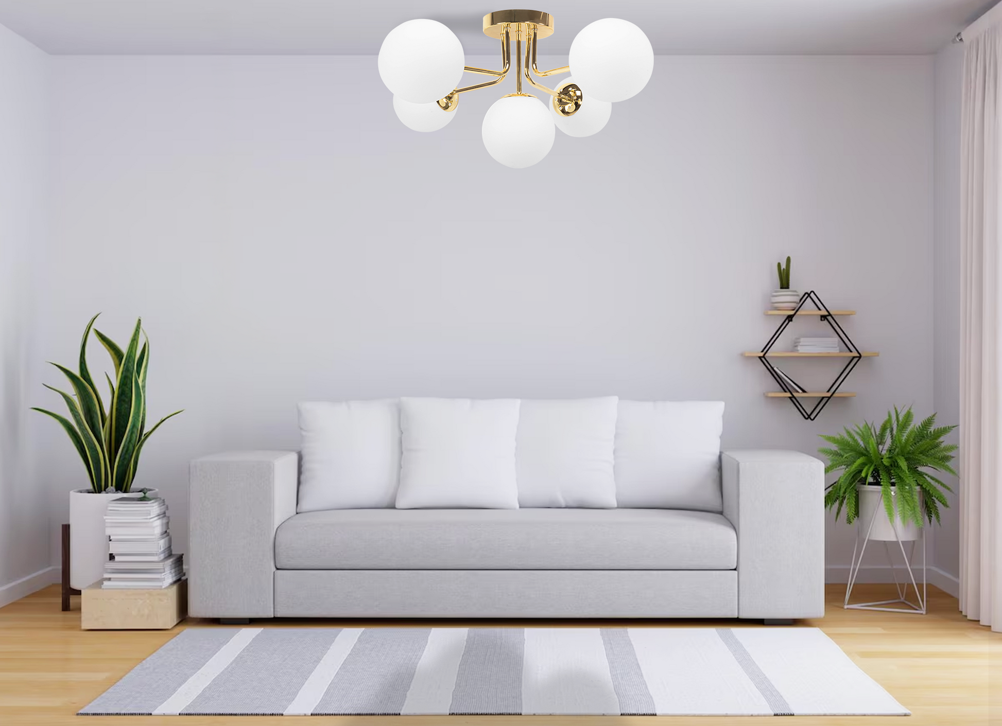 Lampa sufitowa złota APP1575-5C 5