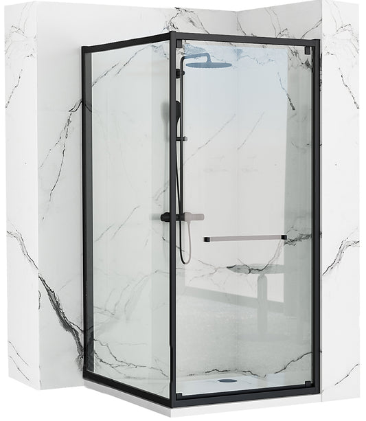 Cabina de dus Rea Space In Black 80x100 cu cadita Savoy black 1