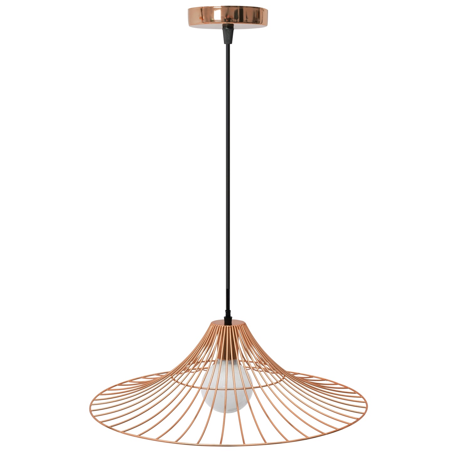 Lampa De Tavan Suspendabila Plata Rotunda Loft Roz Aurie APP483-1CP  1