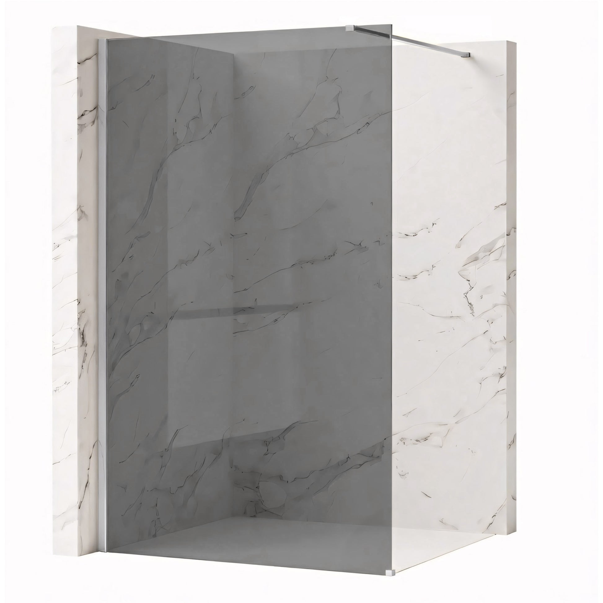 Paravan de dus Rea Flexi Grey / Chrome 80  1