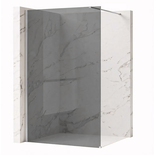 Paravan de dus Rea Flexi Grey / Chrome 80  1