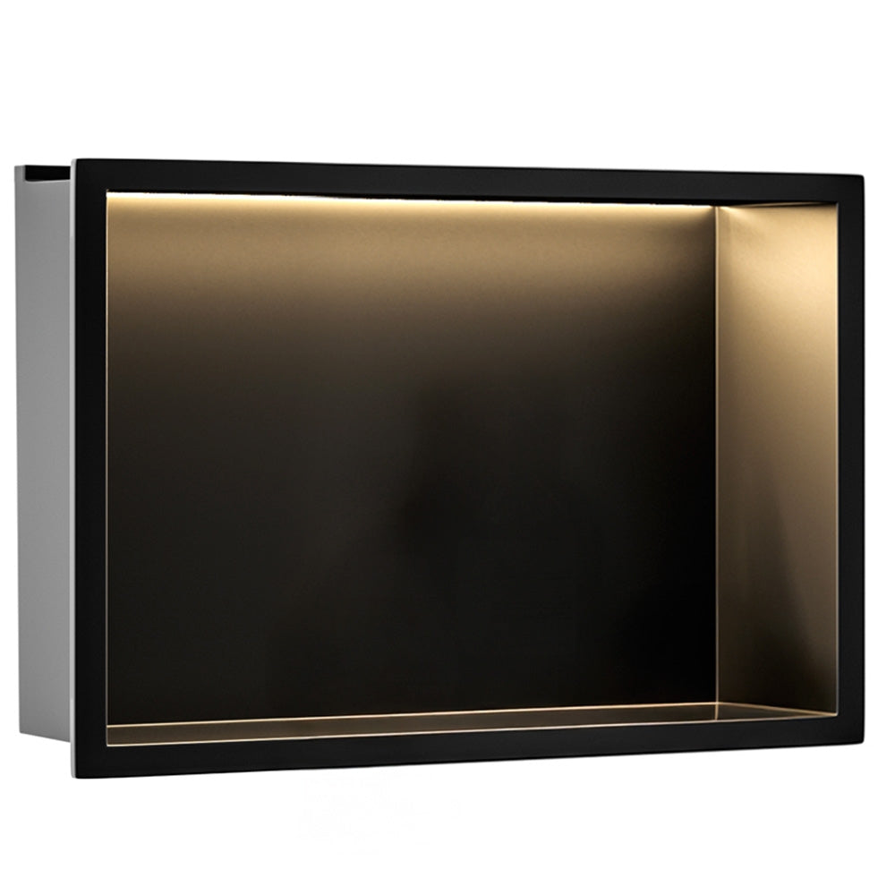 Raft Baie Incastrat Perete Led 30x45 Black  1