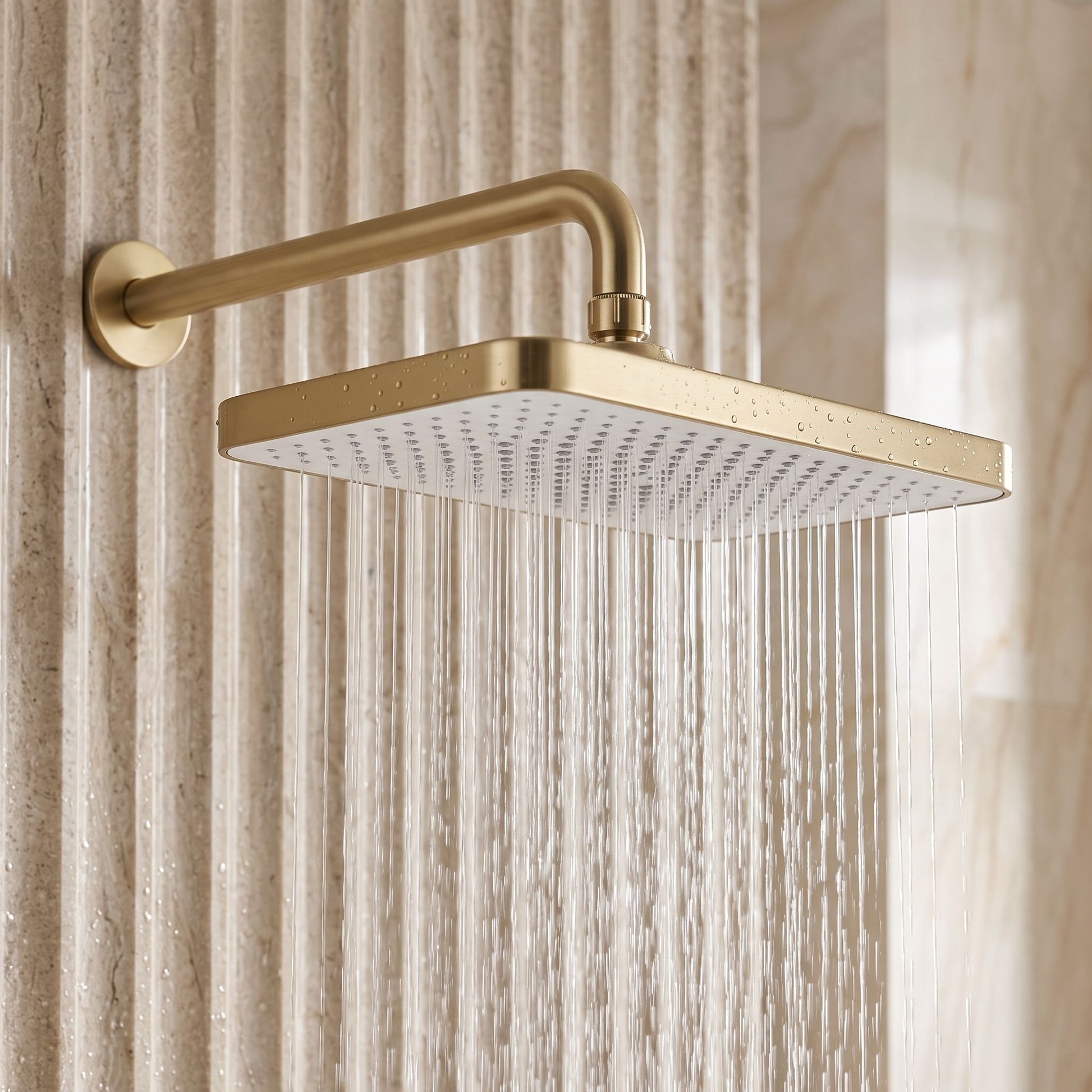 Pălărie De Duș Dreptunghiulară REA JS-032 Brushed Gold 4