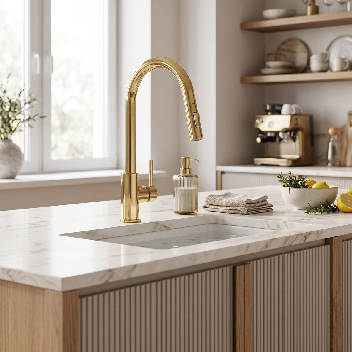Cap Cu Aerator Pentru Baterie De Bucătărie REA Fresh Gold 5