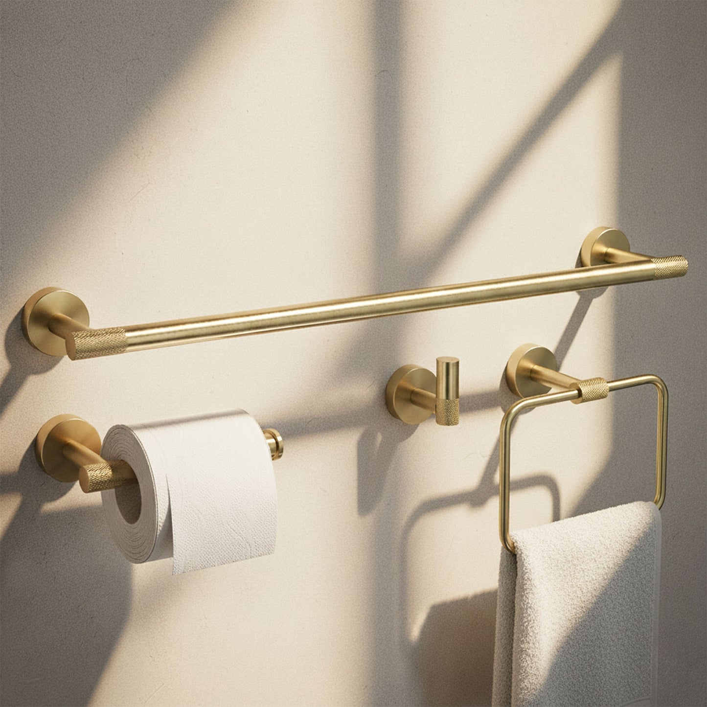 Set Accesorii Pentru Baie Grid Brush Gold 4 Piese  4