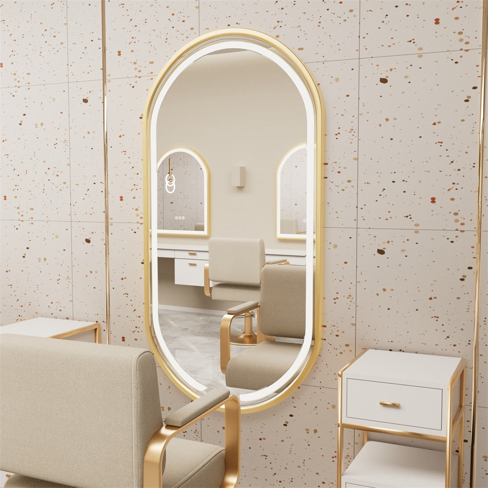 Oglindă LED OLL 60x90 cm Brush Gold  3