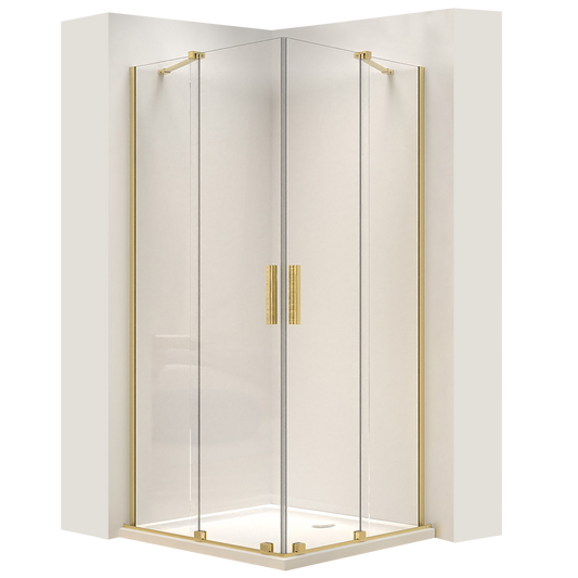 Cabina dus REA Montana Double Gold Brush 80x100  1
