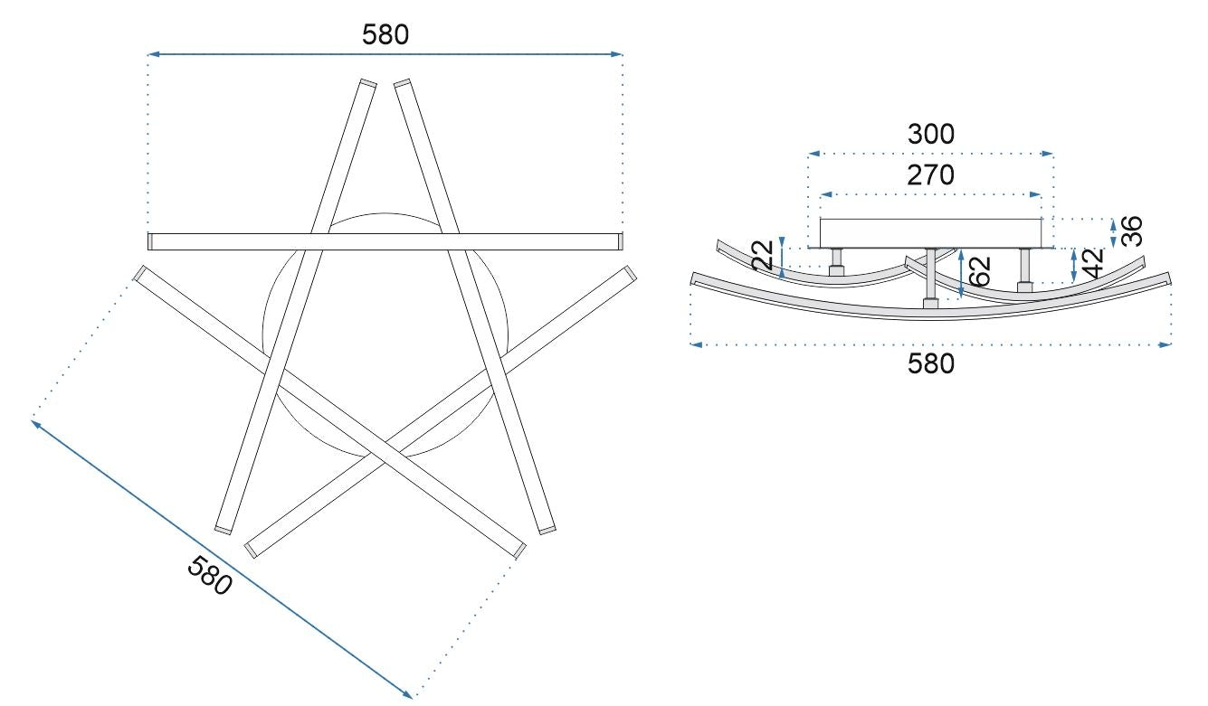 Lampă De Plafon Modernă Led Star Plafond App399-c  6