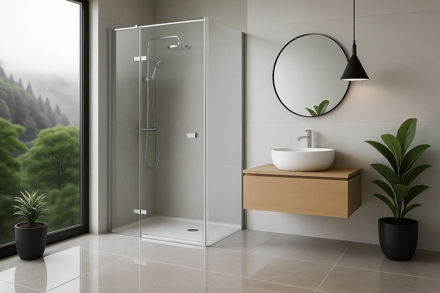 Cabina de dus Rea Atlas 120x100 Chrome stanga 2