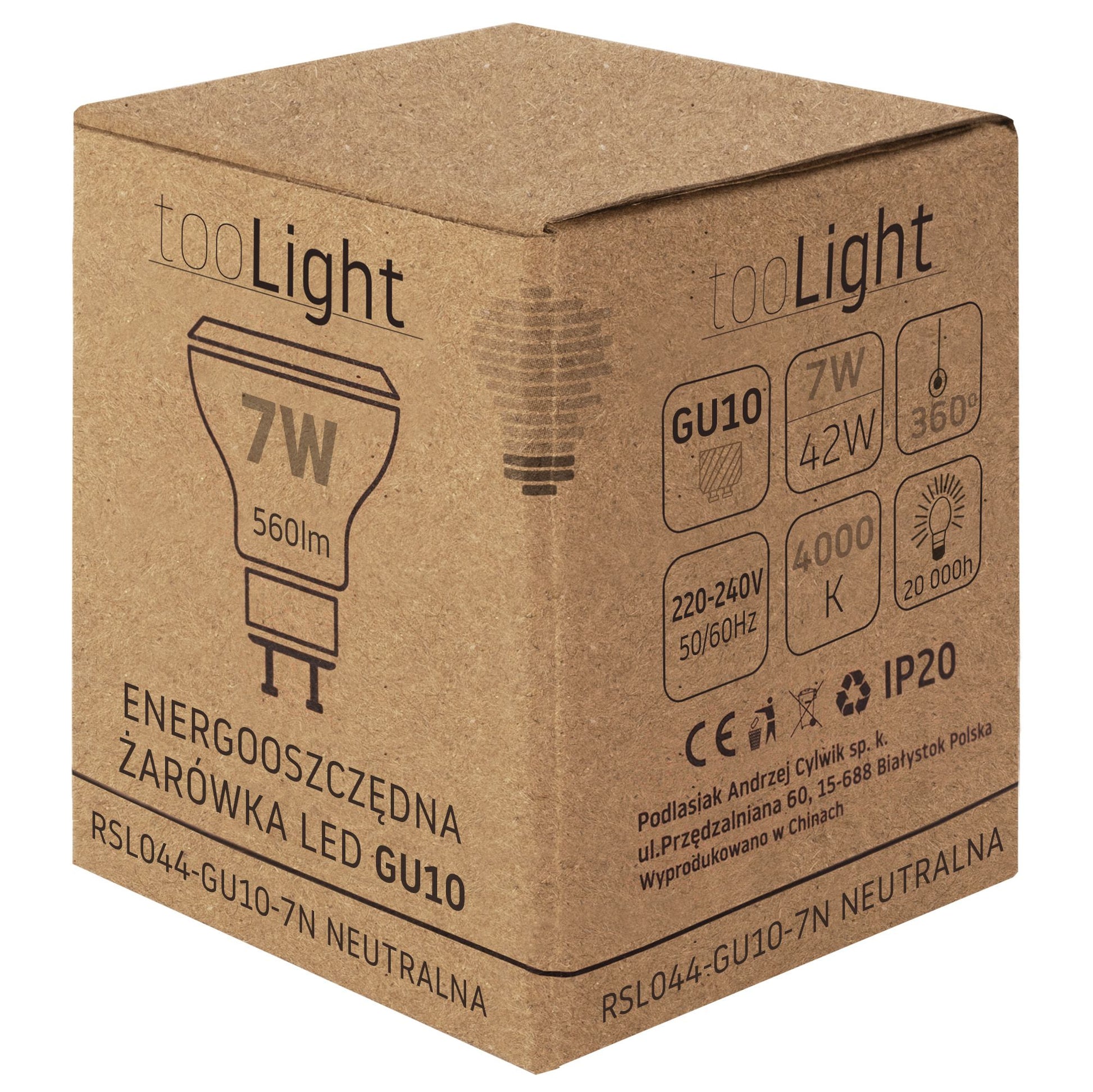Bec cu LED RSL044 GU10 7W Neutral  3