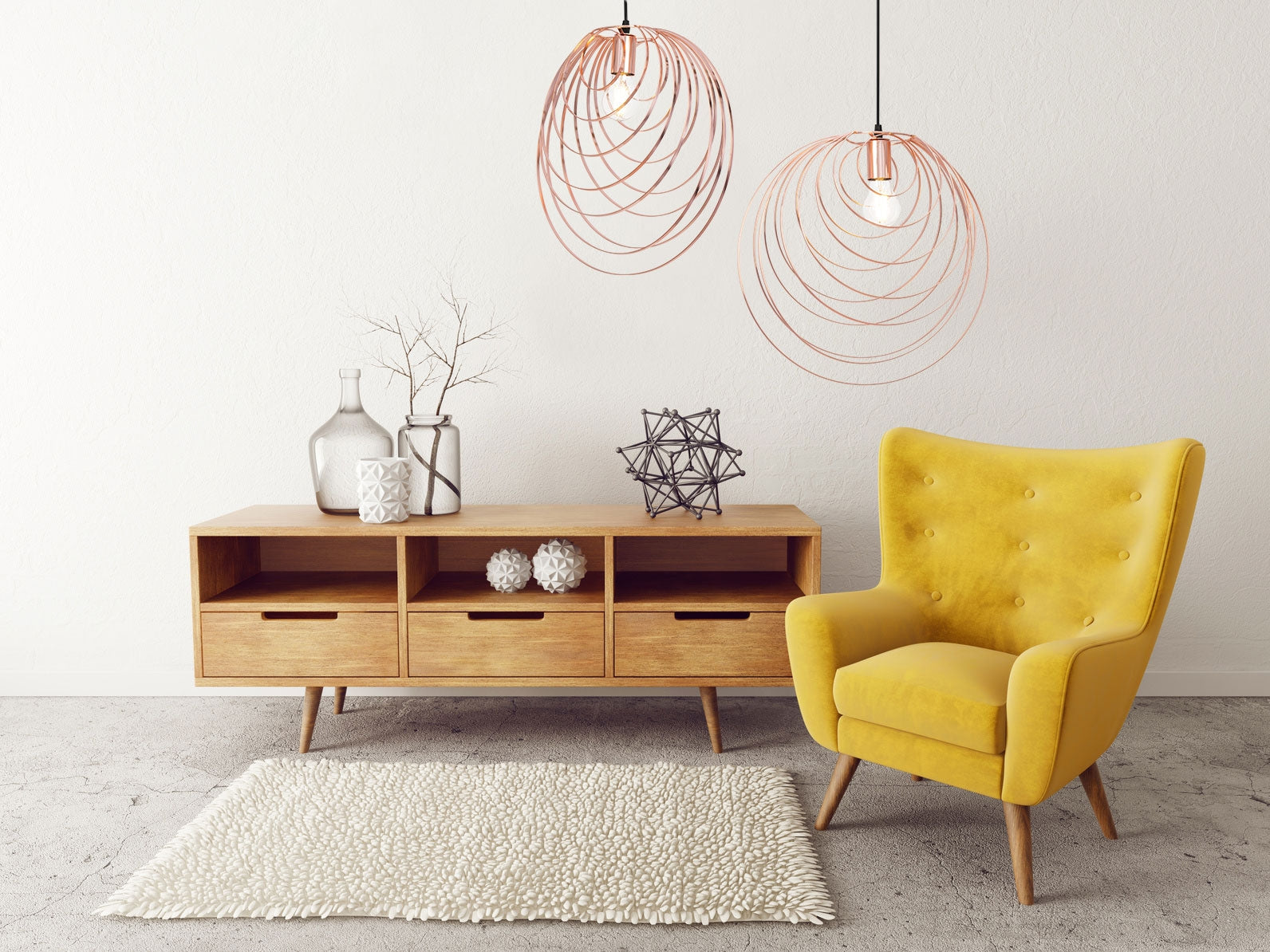 Lampa Geometrica Rose Gold APP427-1CP  4