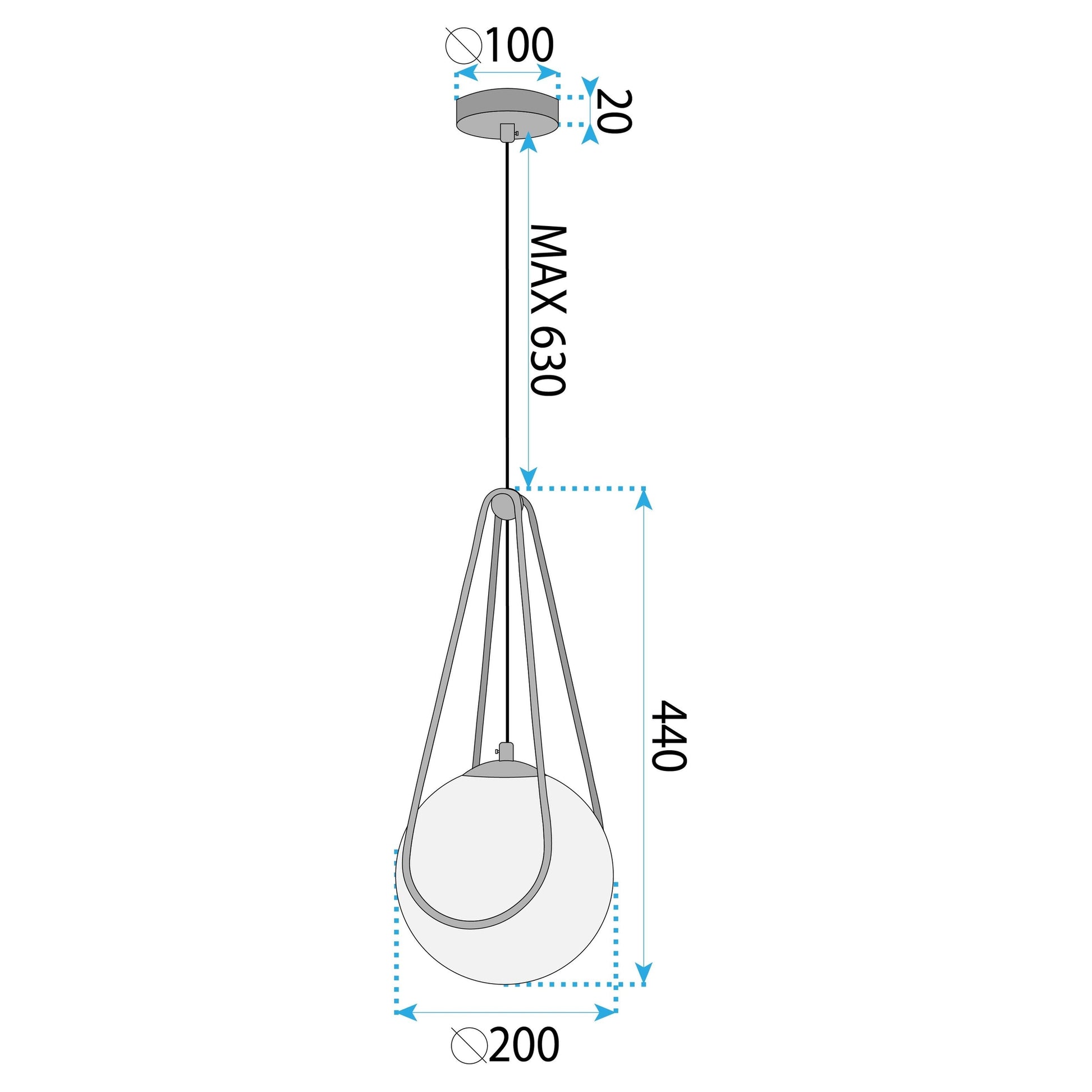 Lampă Suspendată APP1793-1CP 20cm Gold  7