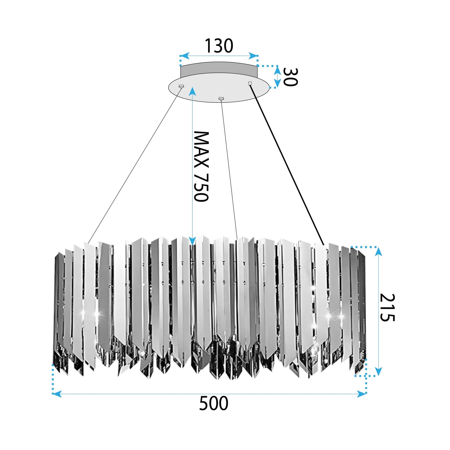 Lampa APP1763-8CP Metal Chrome  7