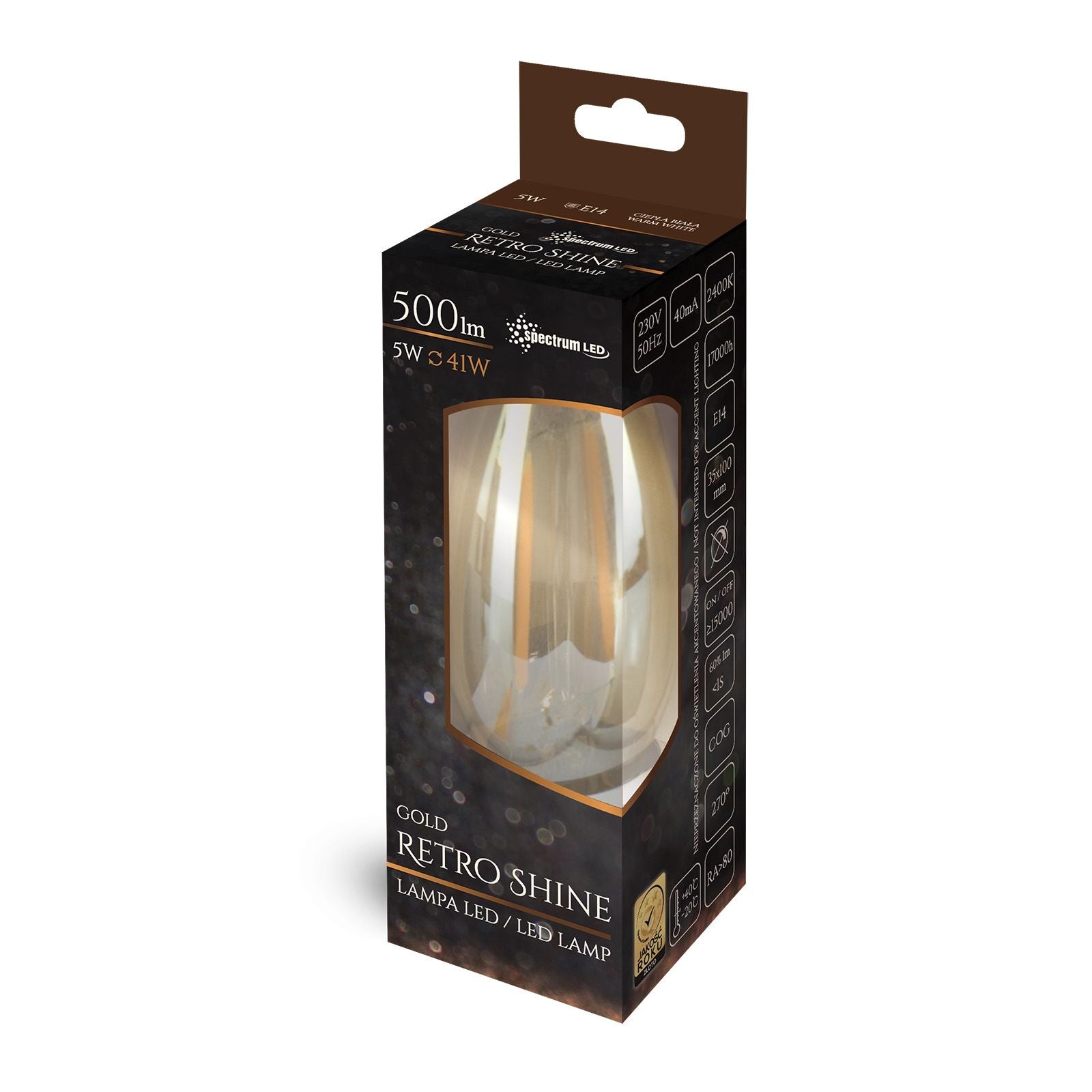 Bec cu LED cald E-14 230V 5W Edison 14458  2
