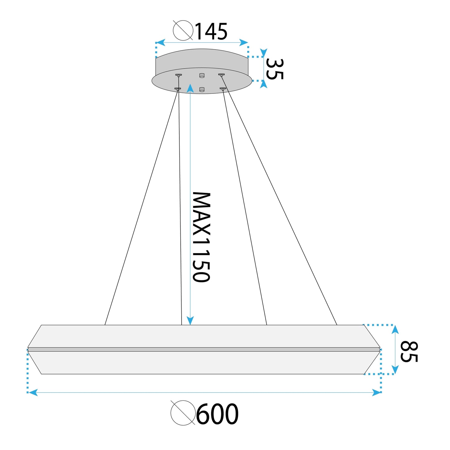 Lampa Led App1768-cp Gold 60cm  11