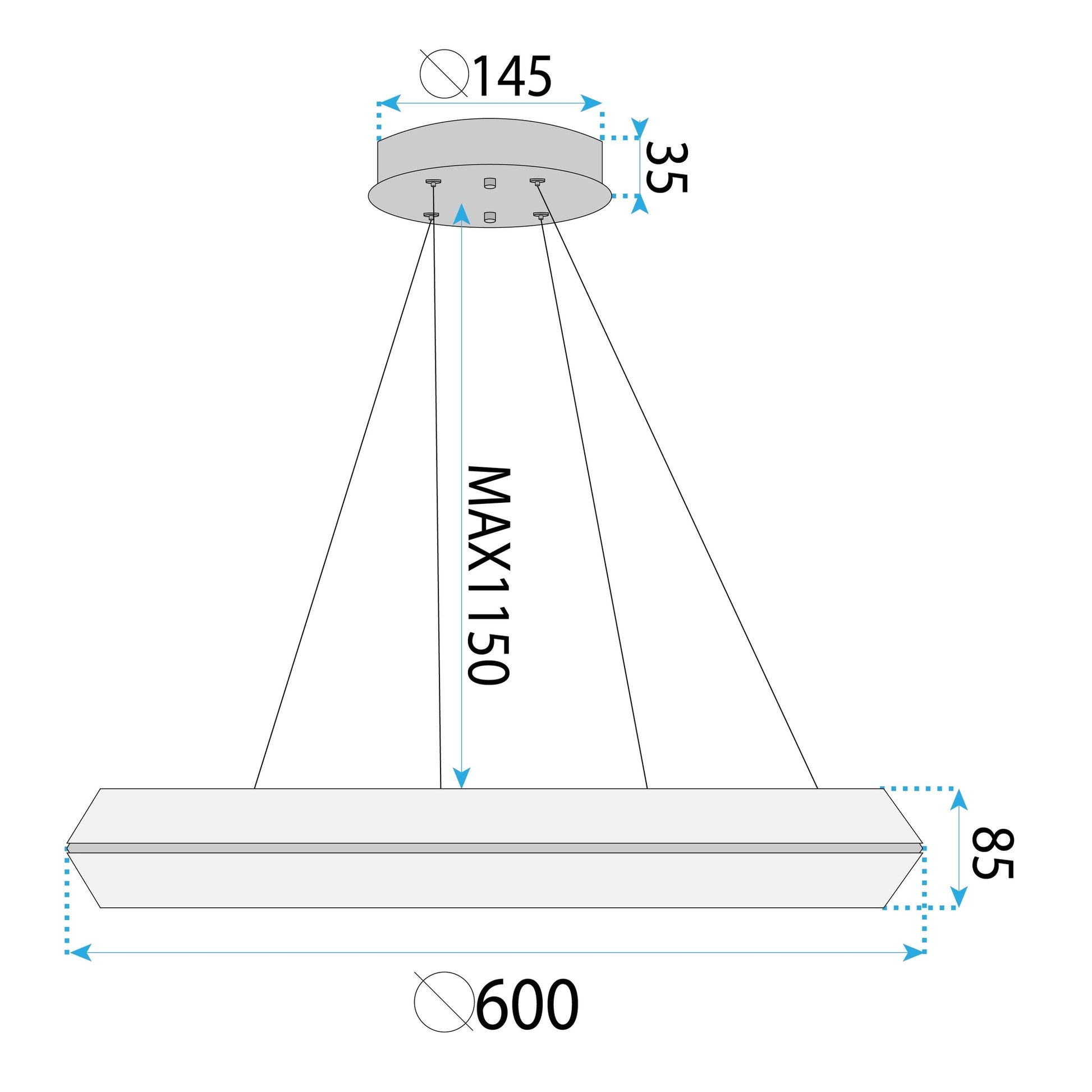 Lampa Led App1768-cp Gold 60cm  11