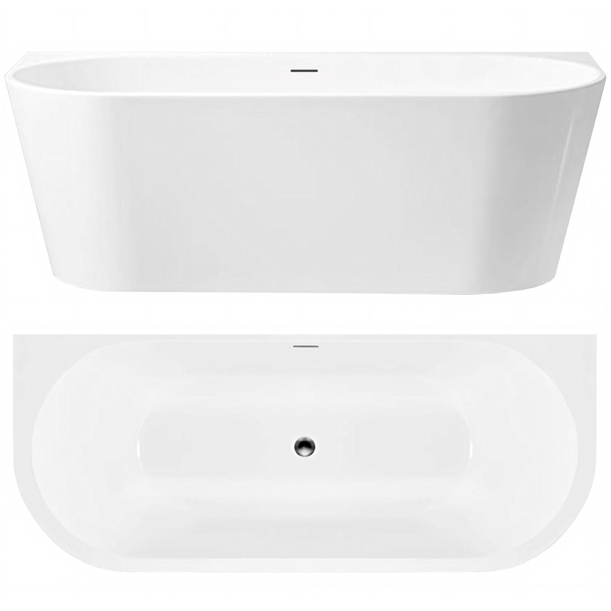 Cada Din Acril Freestanding CAPRI 170cm Capac Dop Negru 12