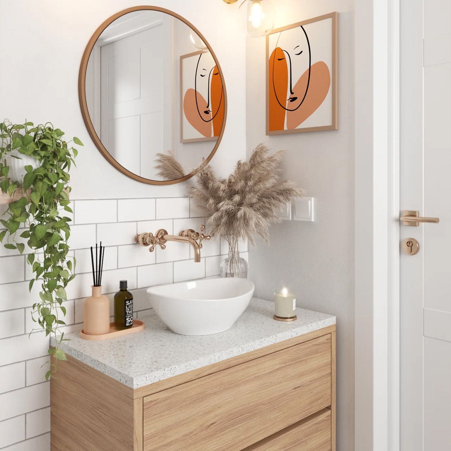 Lavoar pentru blat Rea Sofia mini white Alb 4