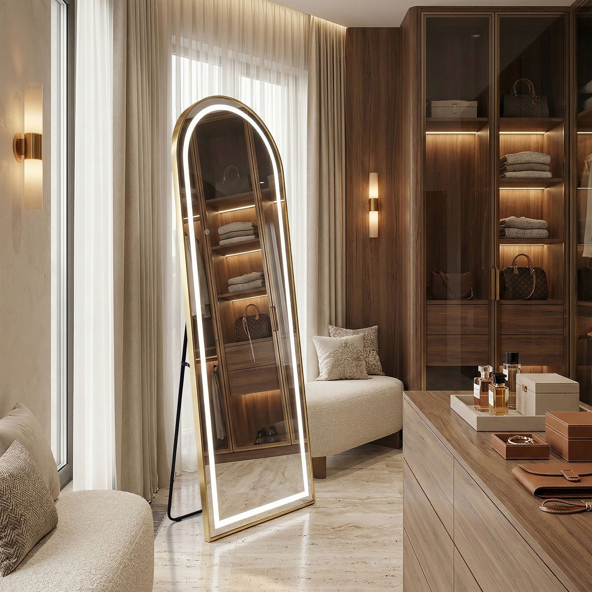 Oglindă LED Orbit 60x170cm Brush Gold  13