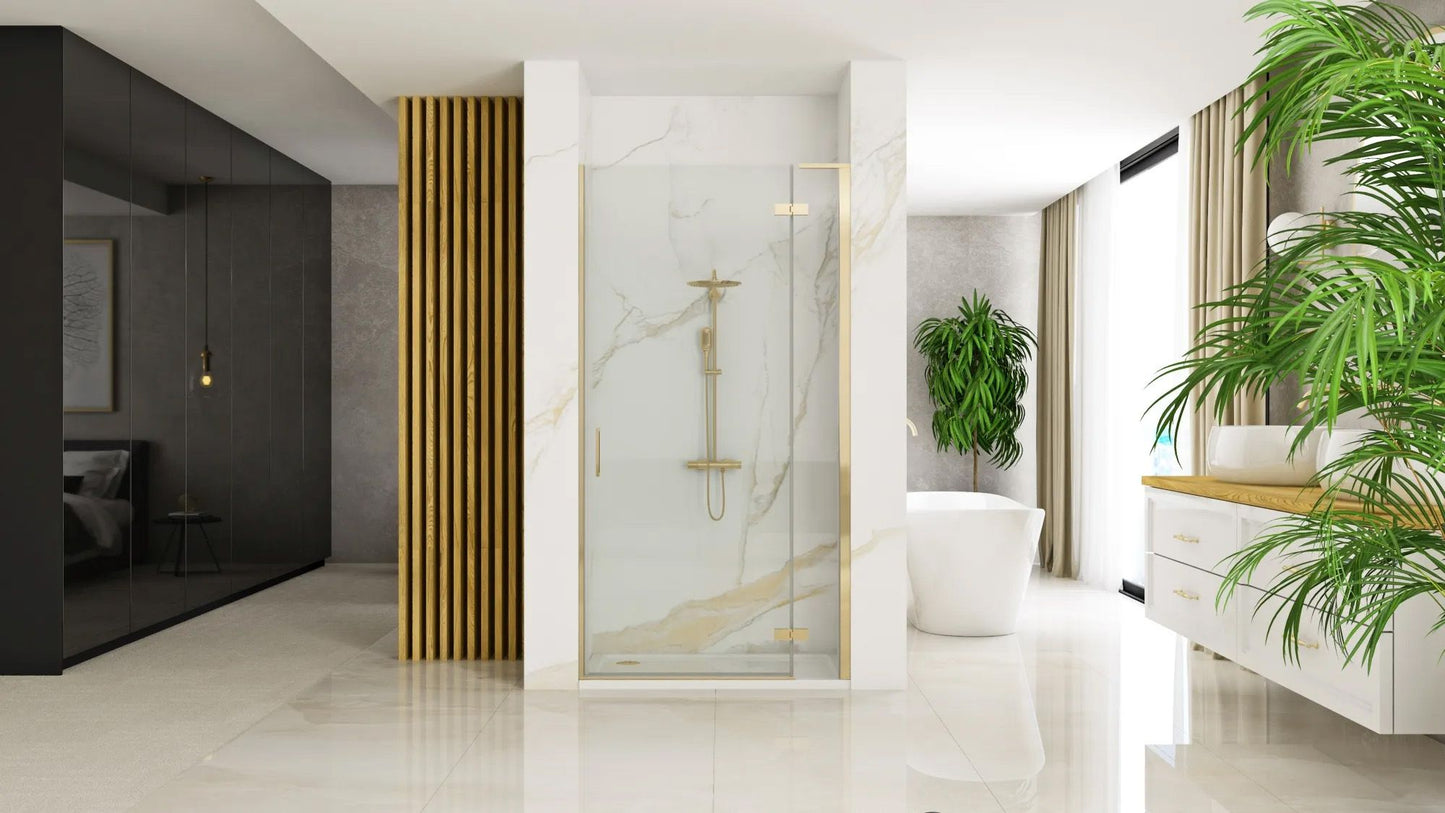 Ușă de duș Rea Hugo 80 Gold Brush + profil  4