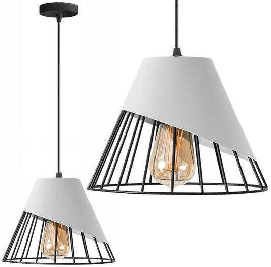 LAMPA DE TAVAN SUSPENDABILA METAL alb APP228-1CP  1