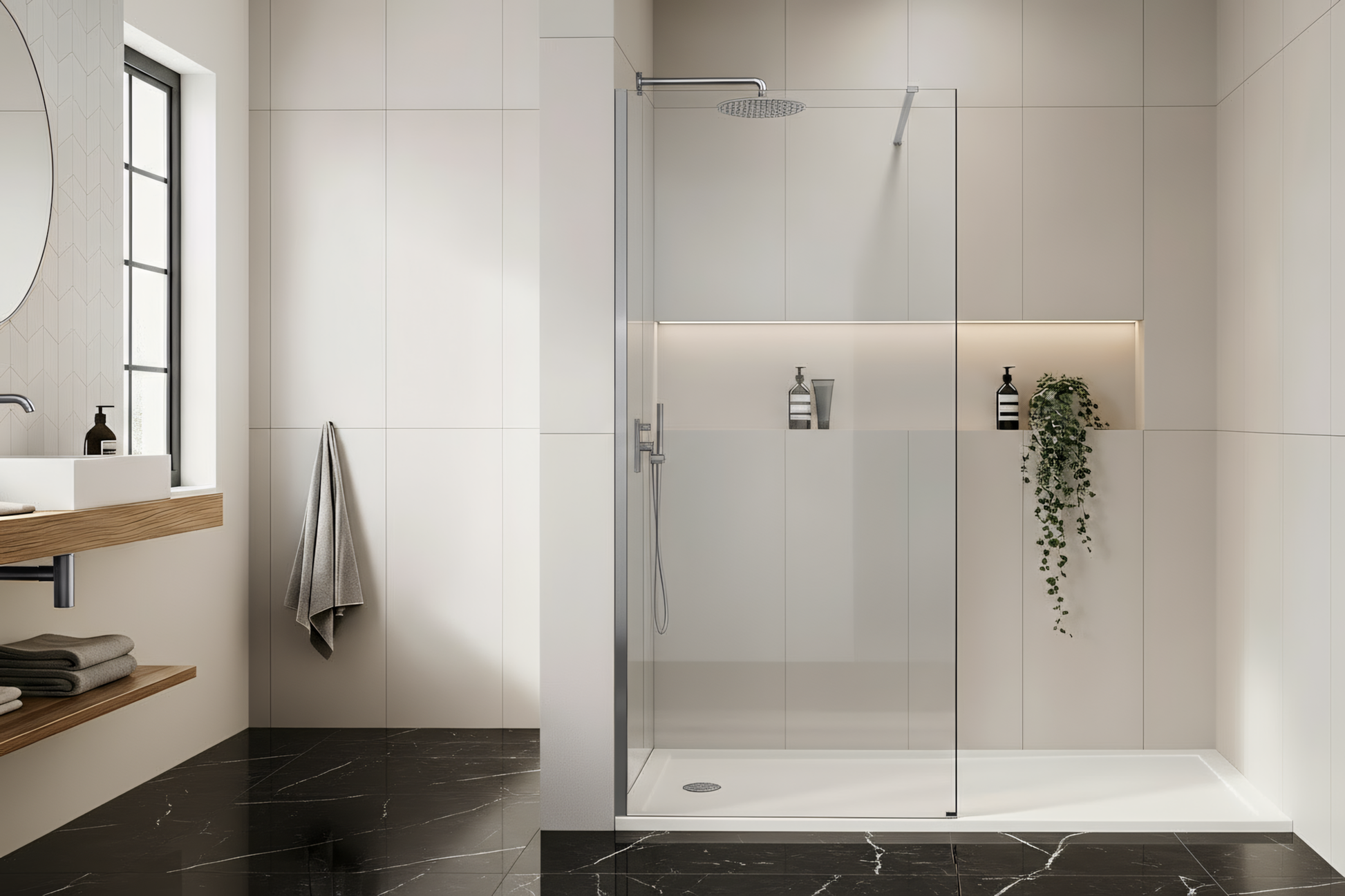 Paravan De Dus Rea Flexi Transparent / Chrome 110  4