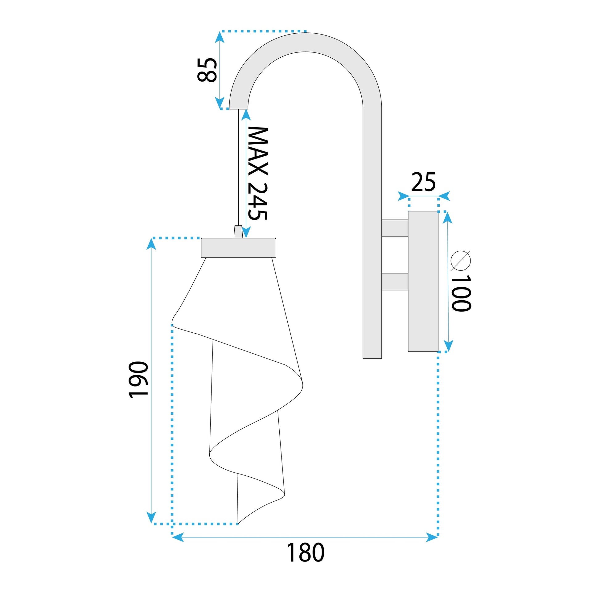 Aplica De Perete APP1766-1W Aur Roz  5