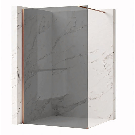 Paravan de dus Rea Flexi Grey / Brush Copper 120  1
