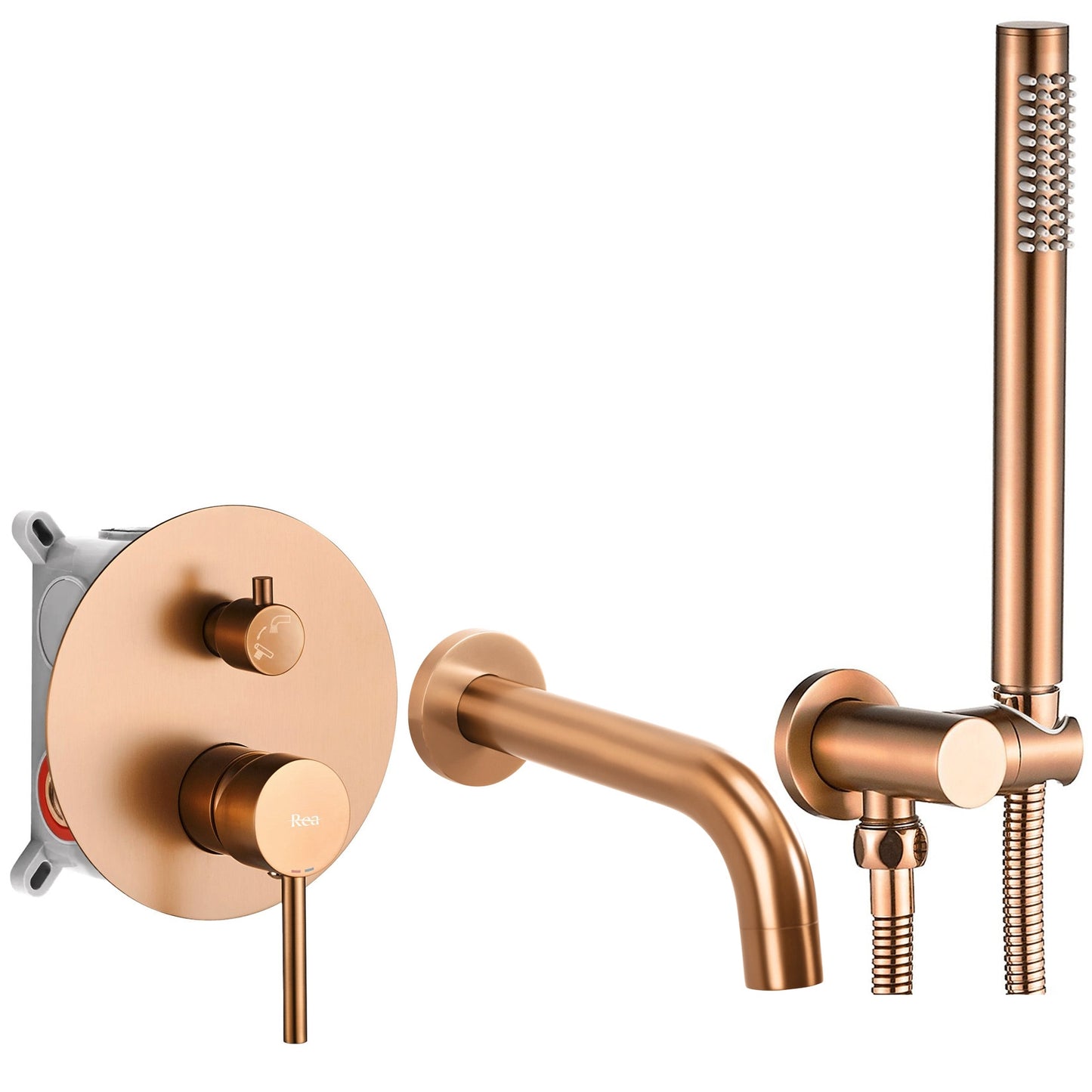 Baterie Pentru Cadă Rea Lungo Brush Copper + Box  1