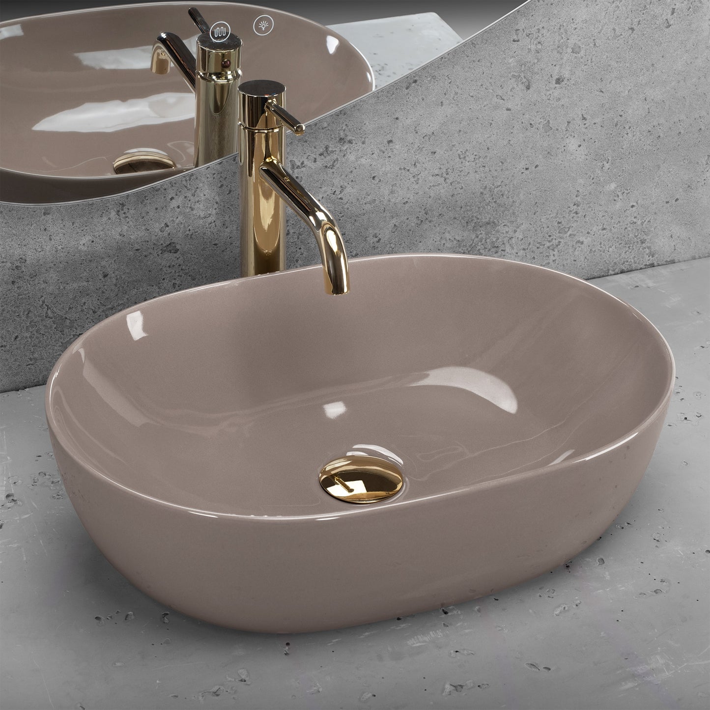 Lavoar Pe Blat Rea Lisa Beige Shiny  2