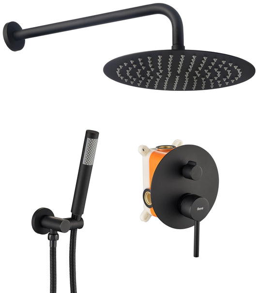 Set de dus incastrat Rea Lungo Black negru + BOX 1