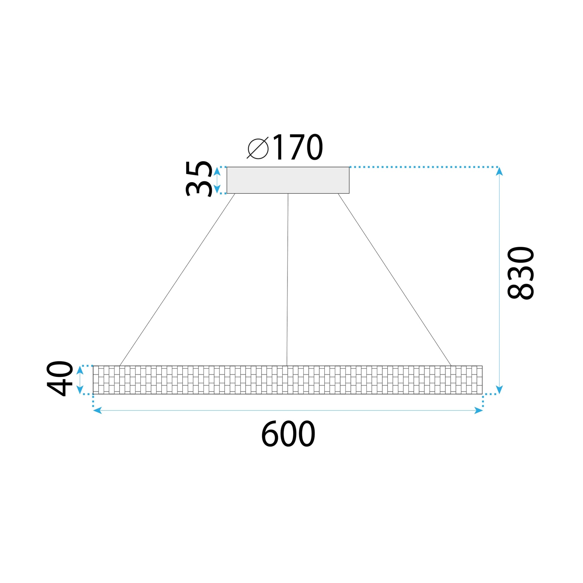 Lampă Suspendată Led App1512-cp Black  8