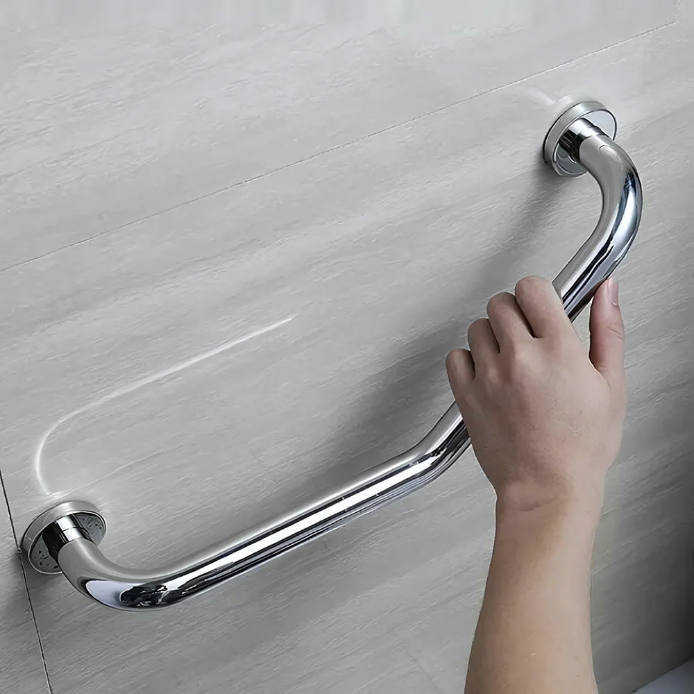 Bară de sprijin unghiulară pentru baie Chrome  2
