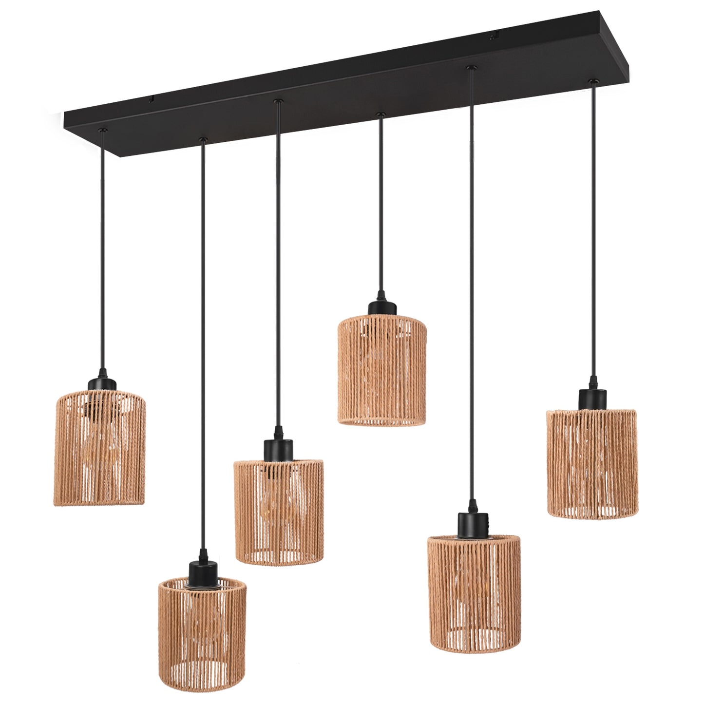 Lampă Suspendată APP1822-6CP Nature Black  1