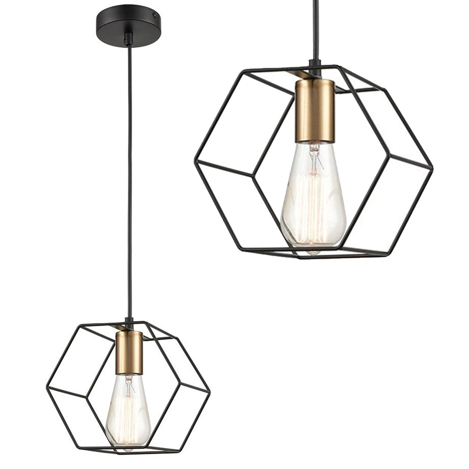Lampă Suspendată APP1131-1CP Black/gold  1