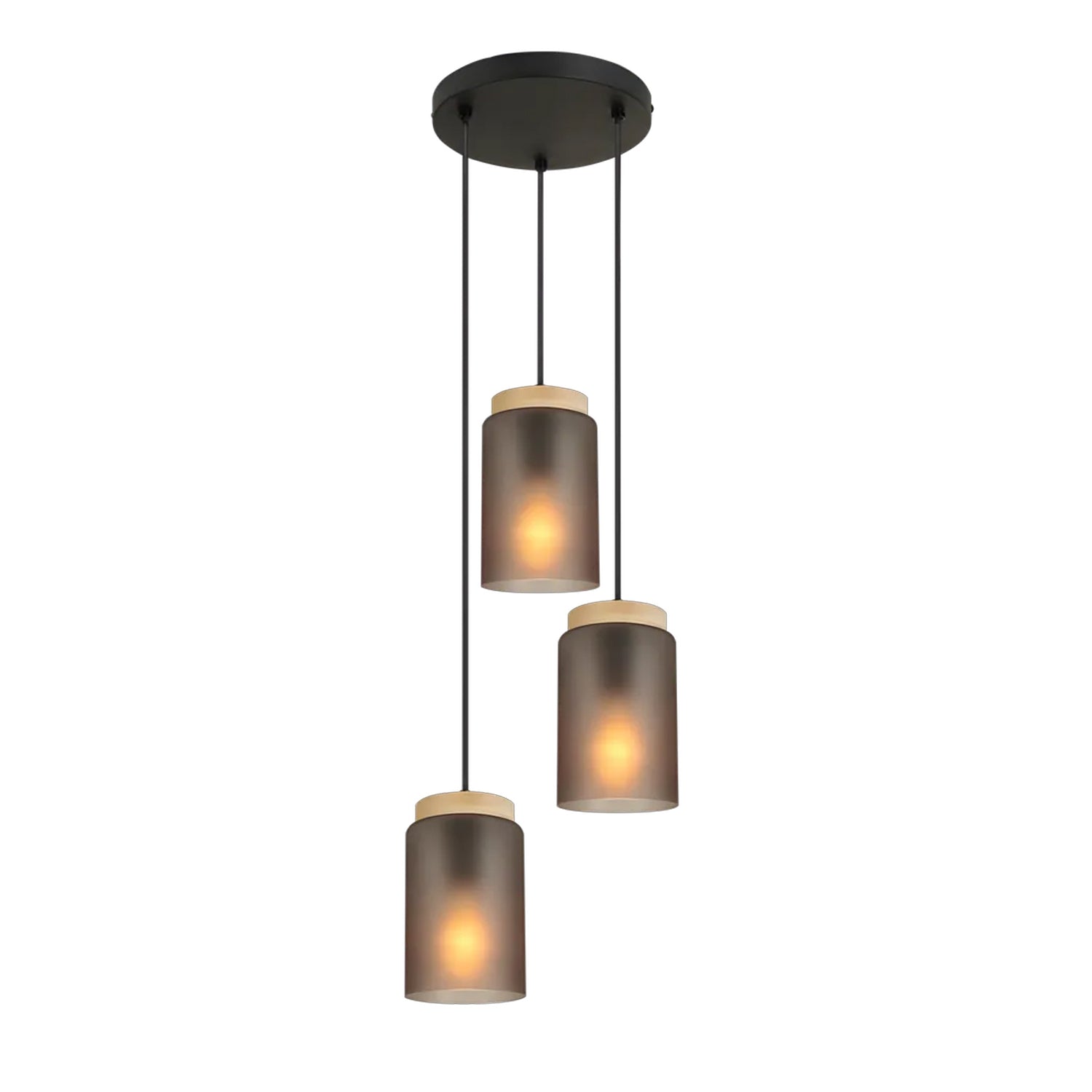 Lampă Suspendată APP1811-3CPR Frosted Grey  1