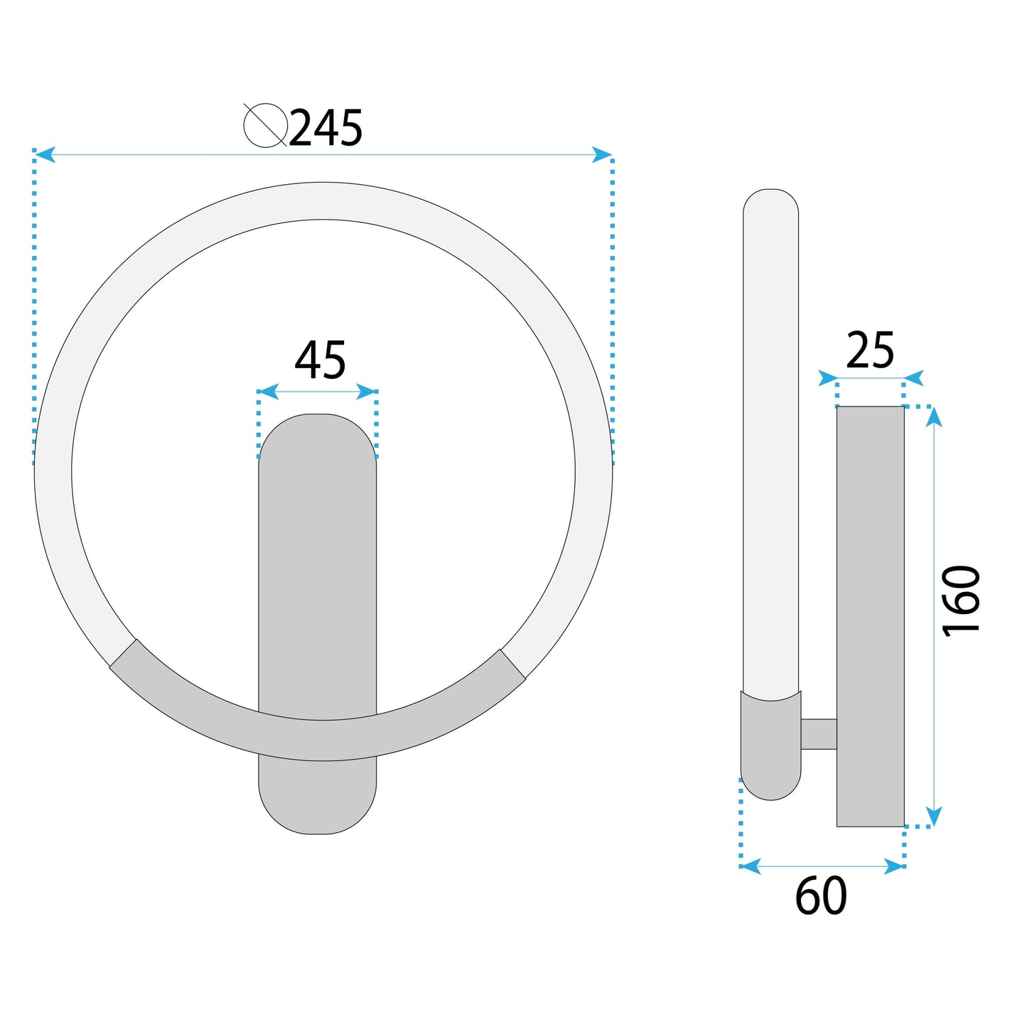 Aplică De Perete Led Lhj068-w C Brush Gold/black  6