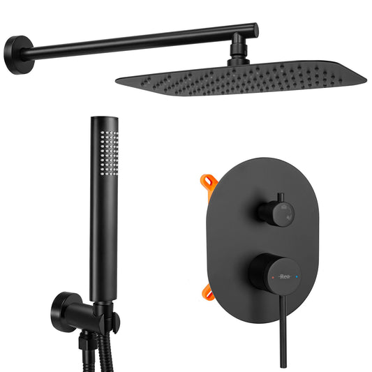 Set de dus incastrat REA OVAL Negru + BOX 1