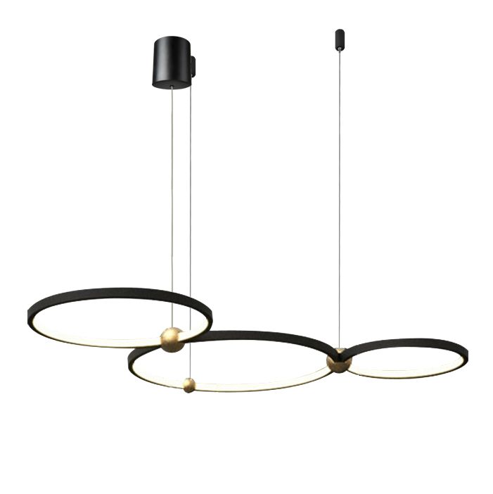 Lampă LED cu inel negru 3 + telecomandă APP752-30-40-50  2