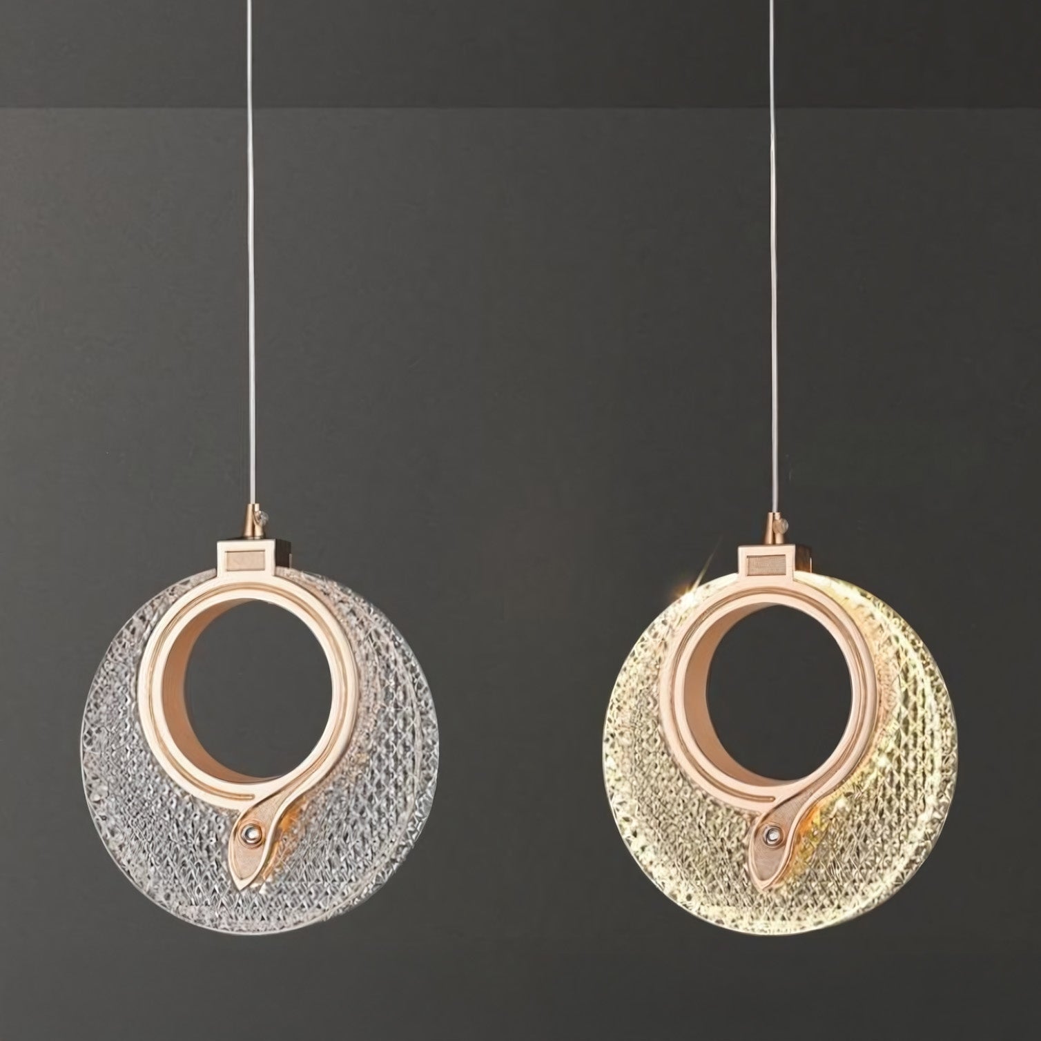 Lustră Cu Cristale Suspendată Lhj110-1cp Light Rose Gold  4