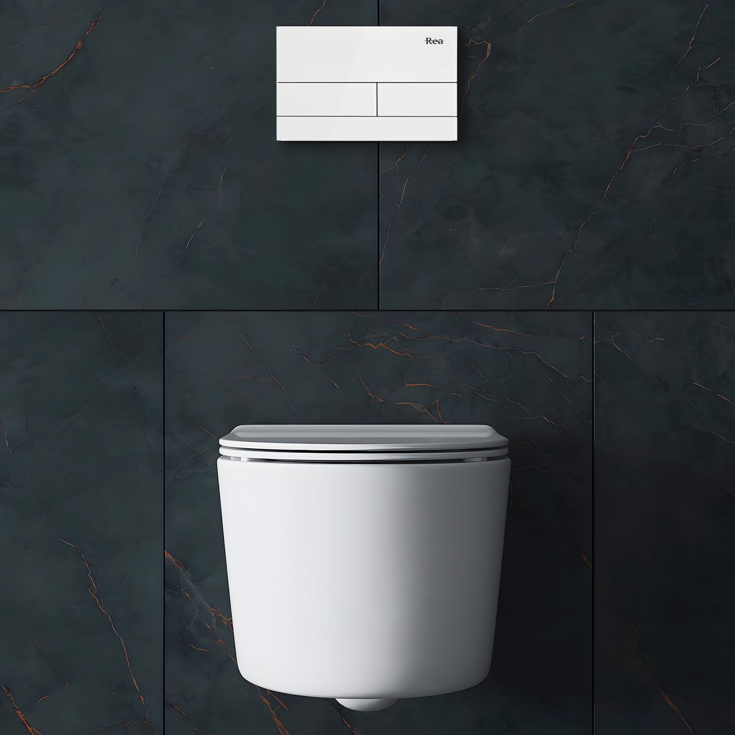 Clapeta Pentru Rezervor Incastrat K011a-q Rea T White Glass  4