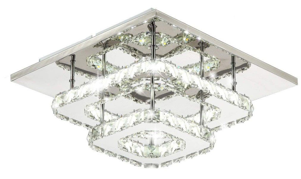Plafoniera din cristal Plafond LED 24W Square APP409-C APP410-C Alb cald 3000K 13