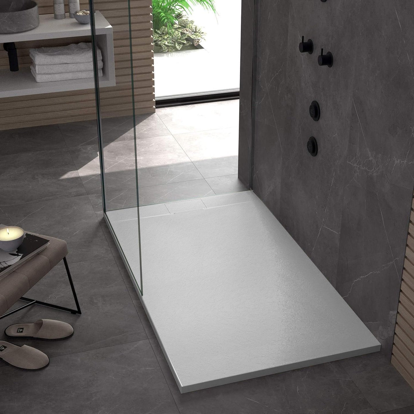 Cadita de dus Bazalt White 80x120  4
