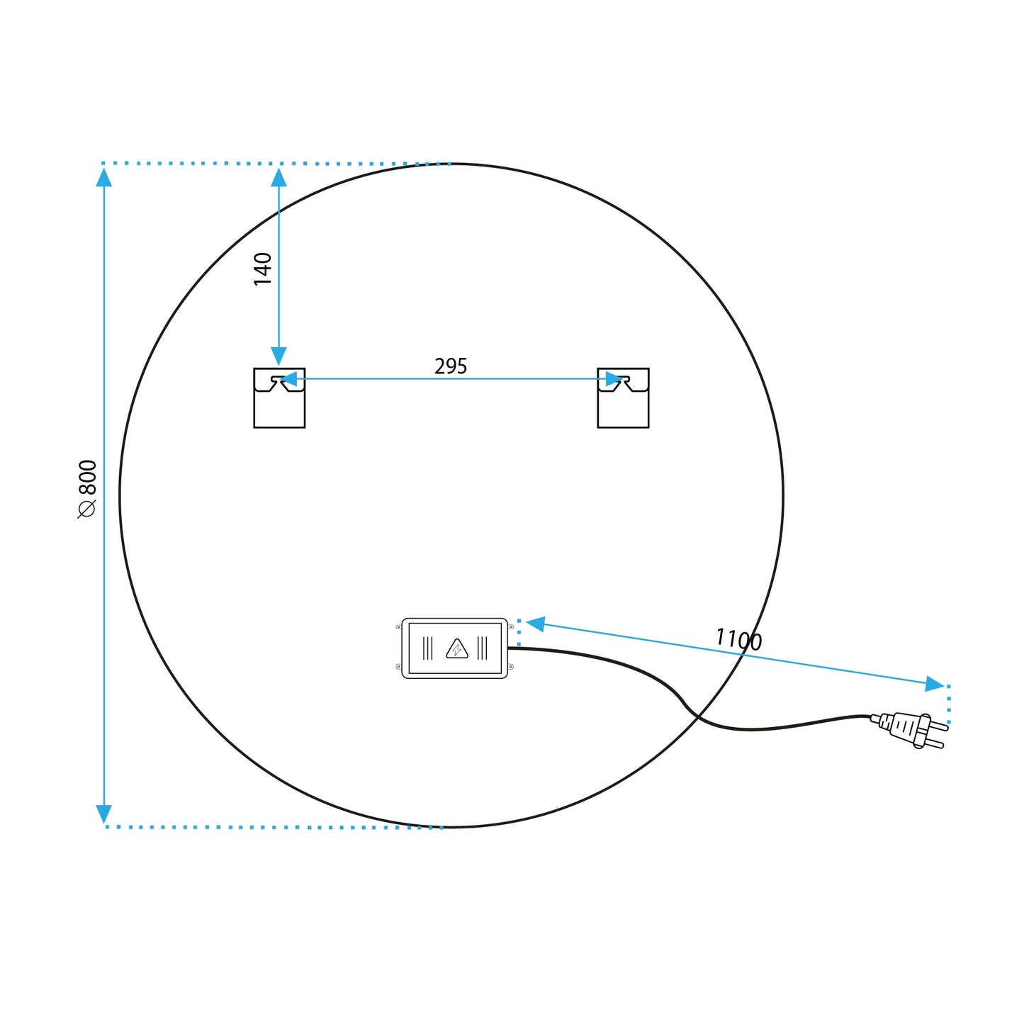 Oglindă Led 80cm Hzj080  10