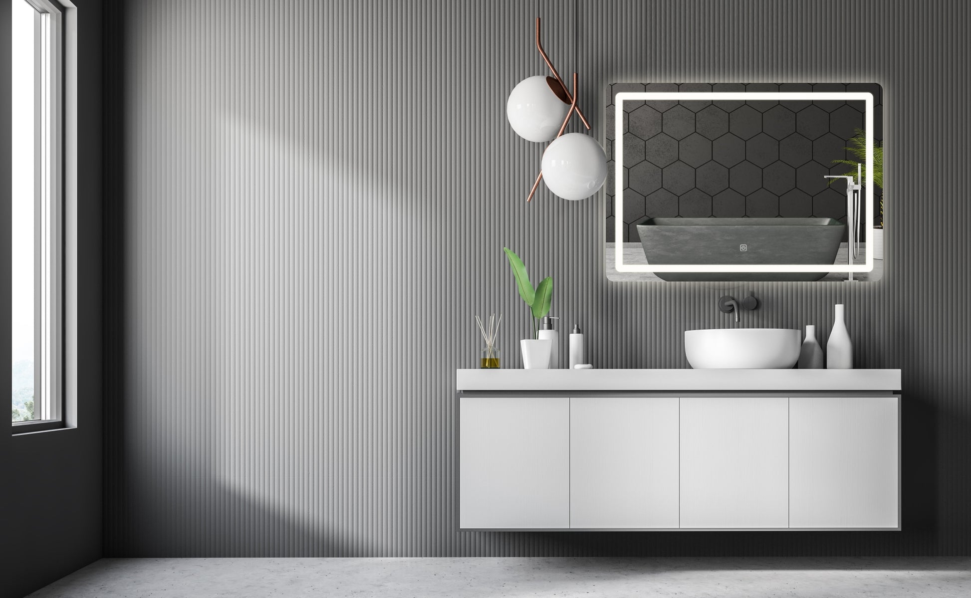 Oglindă LED 80x60cm P10407  6