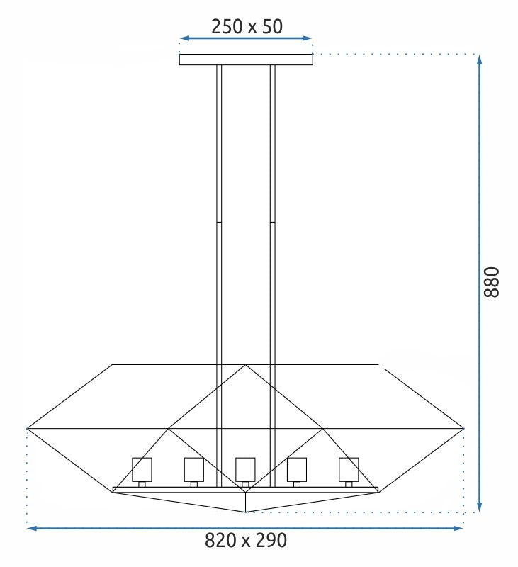 Lampă De Tavan APP1037-5CP  8