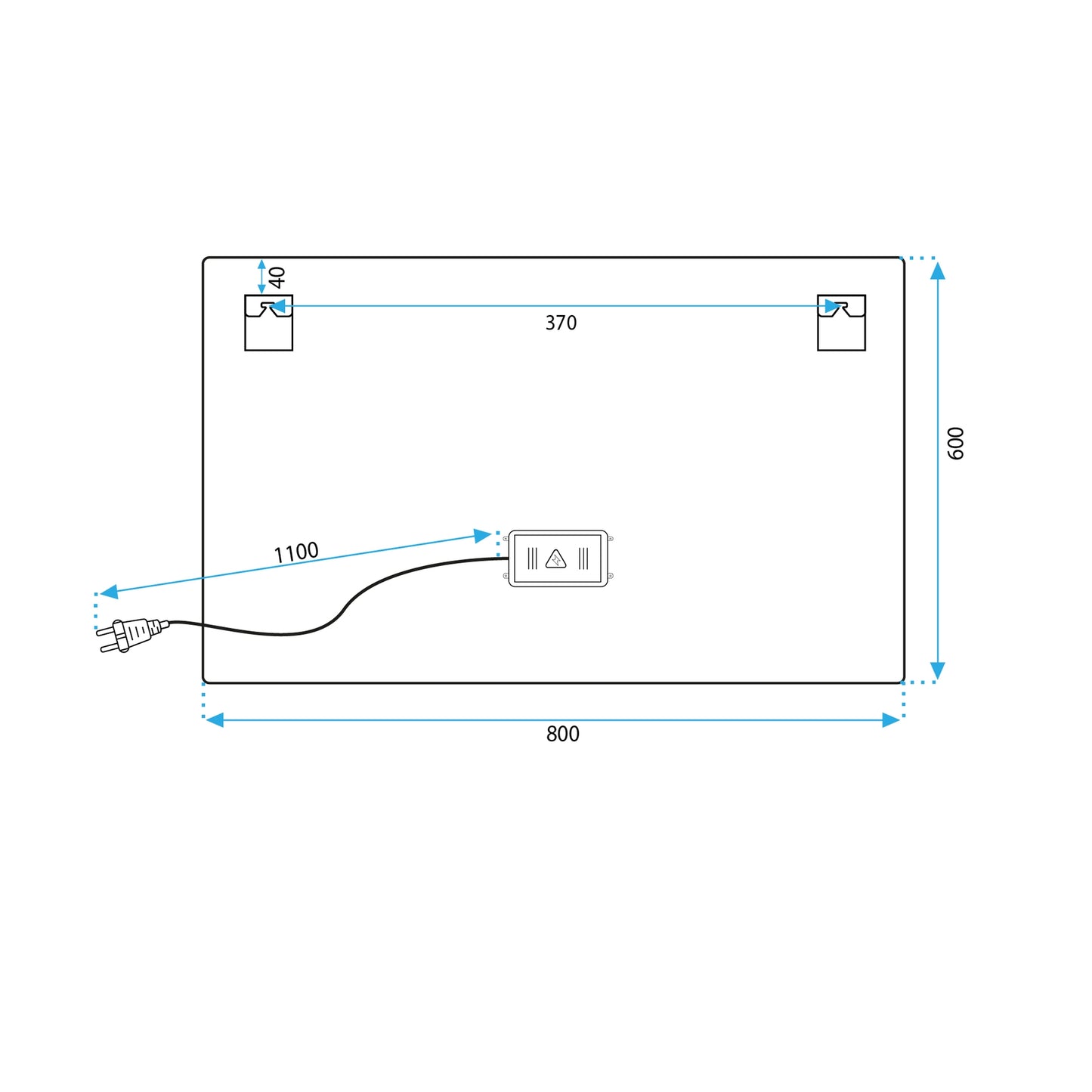 Oglindă LED 80x60cm P10407  10