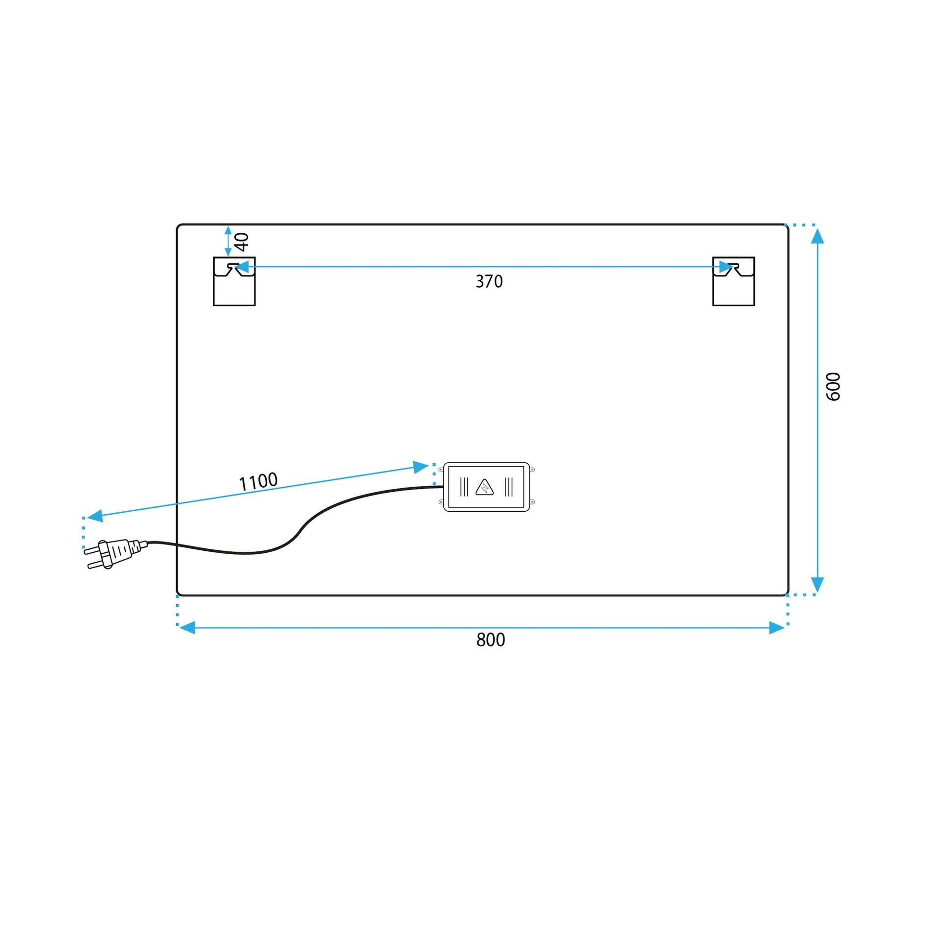 Oglindă LED 80x60cm P10407  10